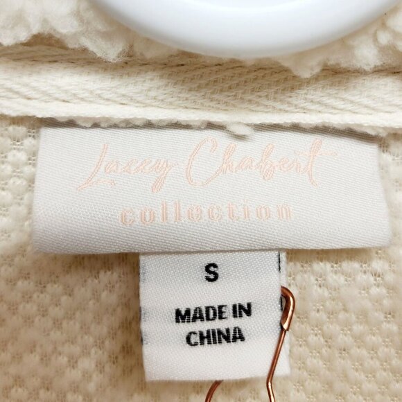 Lacey Chabert Women's Comfy Chic Sherpa Jacket Beige cream Size S - Picture 5 of 13